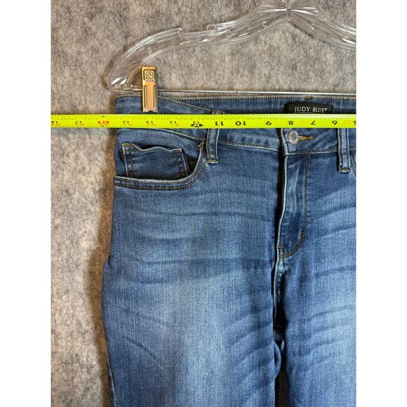 Judy Blue Mid Rise Relaxed Fit Size 31 Stretchy Blue Jeans JB82103 - Picture 8 of 10
